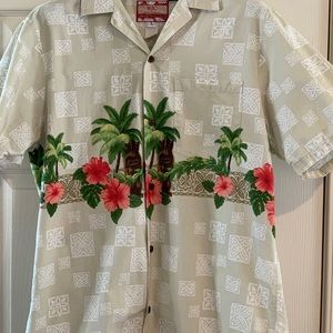 Mens Tiki Hawaiian shirt size: large
